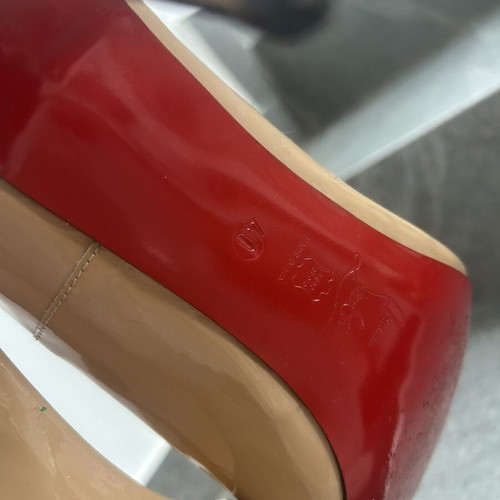 Christian Louboutins beige heels, authentic, size 41