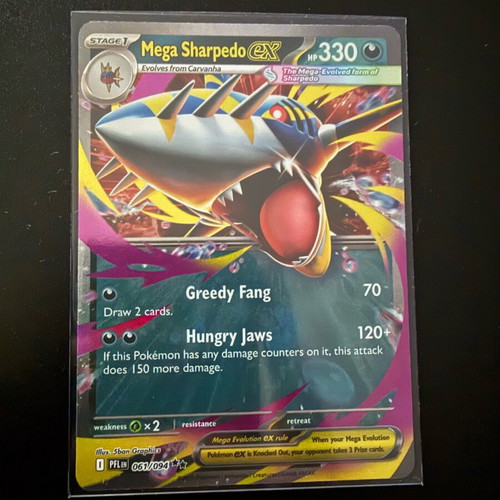 Mega Sharpedo ex 061/094 Phantasmal Flames card new