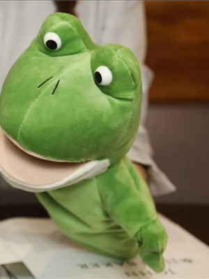 Frog plush glove puppet 28cm new