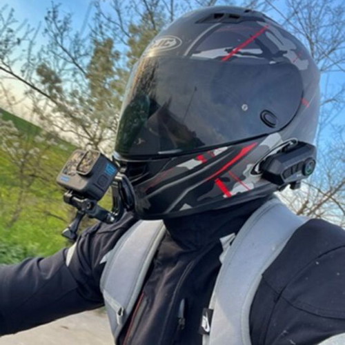 HJC helmet used with two visors and intercom size M