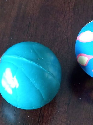 Bouncing balls used, set of 3 pieces