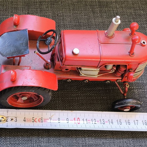 Vintage Handcrafted Metal Tractor Decorative Collectible