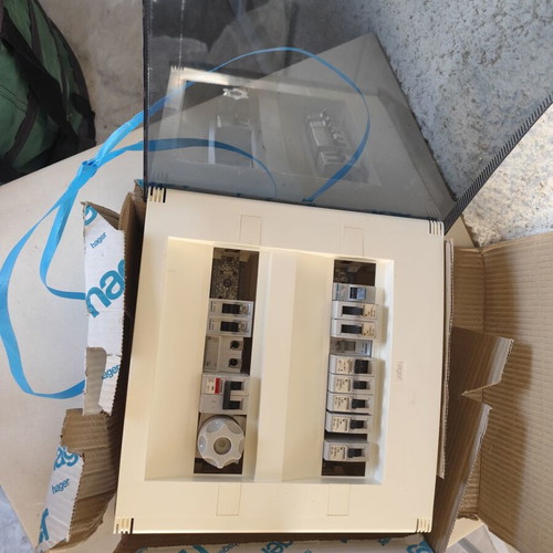 Hager Electrical Panel 2x12 Flush Mount New with Siemens Switches
