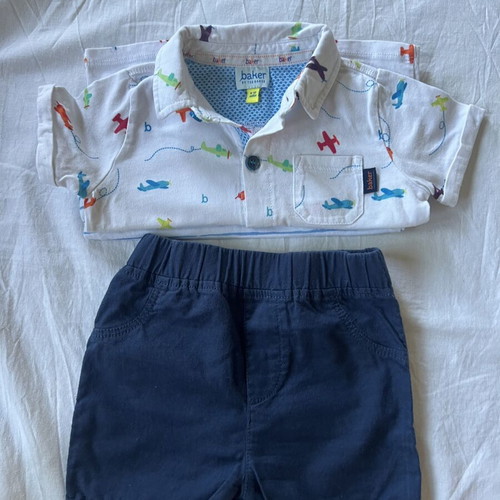 Ted Baker shirt set with shorts and top for baby boy 9-12 months like new