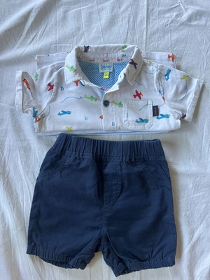 Ted Baker shirt set with shorts and top for baby boy 9-12 months like new