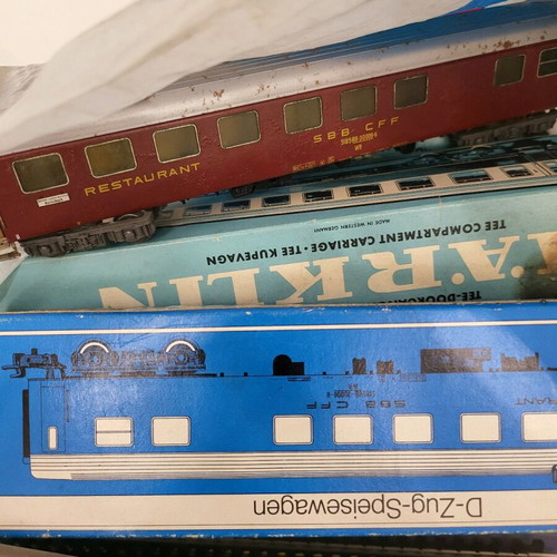 Marklin trains used from various decades with accessories