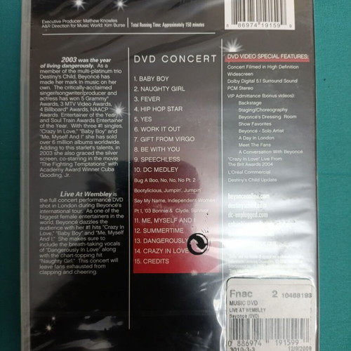 Beyoncé Live at Wembley DVD new