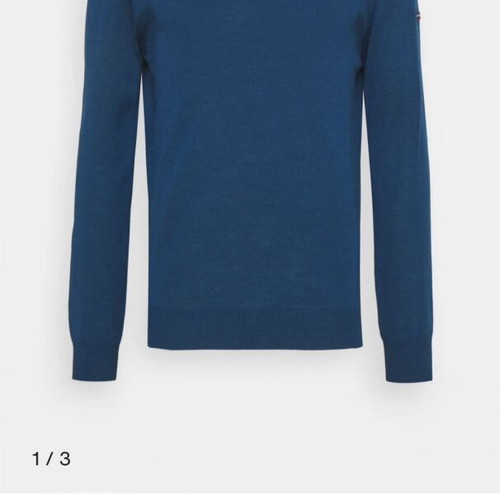 Armor Lux Damgan Pullover new men's sweater 100% merino wool blue M