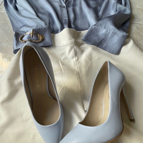 Tsakiris Mallas blue pumps like new, size 38