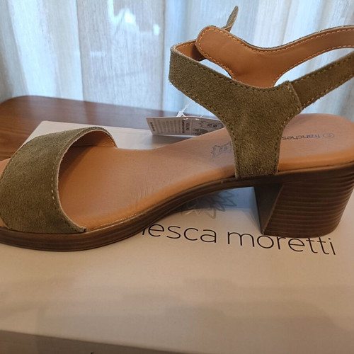 Francesco Moretti women's leather shoes new, green, size 40
