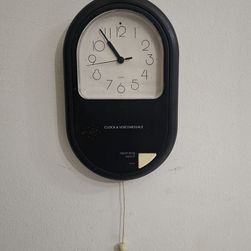 Twin Bird Clock & Voice Message wall clock like new, 1980s vintage