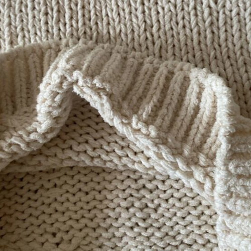 Zara cream knit vest with gold chain detail, size M