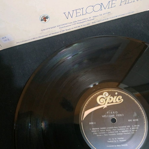 Welcome Piero vinyl record 33 rpm like new