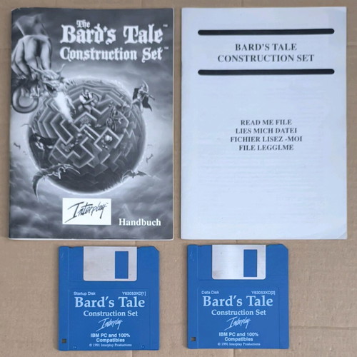 The Bard's Tale Construction Set for PC like new, Big Box, 3.5" disks