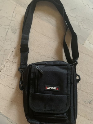 Unisex shoulder bag, black, like new
