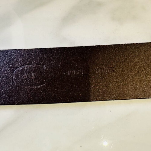 Just Cavalli leather belt with snake metal buckle, 100 cm, brown