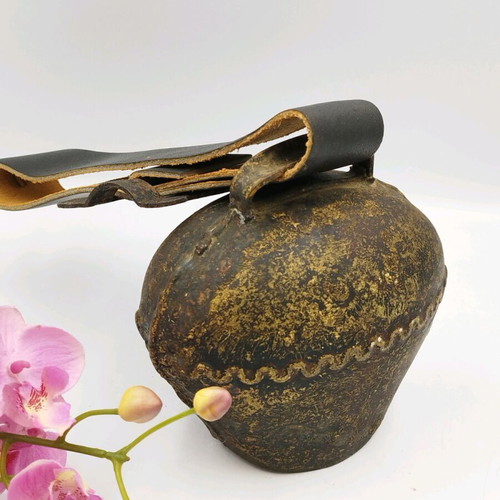 Original large old Swiss cowbell used