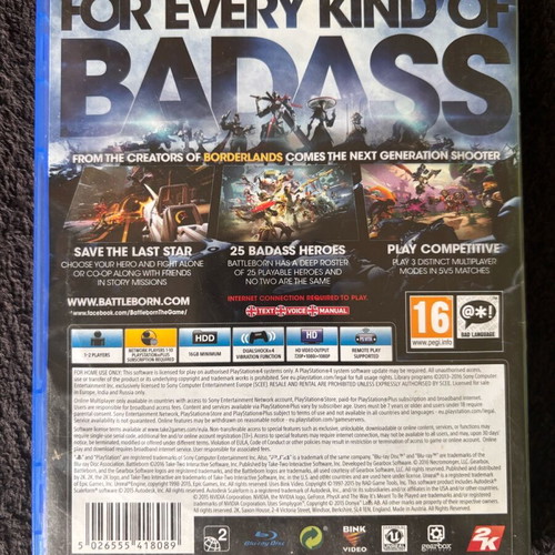 Battleborn PlayStation 4 (PS4) like new