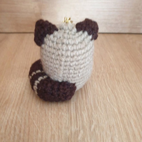 Siam Cat Amigurumi Knitted Handmade Keychain new