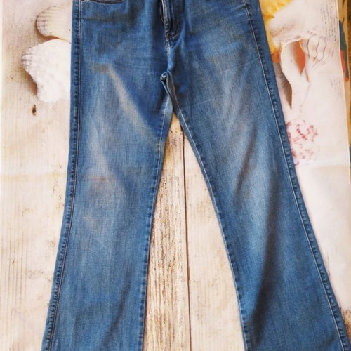 Marks & Spencer women's blue cotton blend pants L
