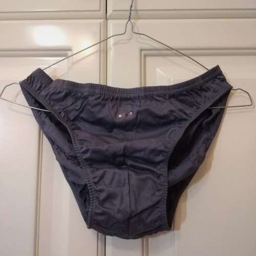 More men's briefs pack of 2, new, cotton, size L, blue and gray