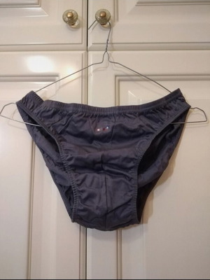 More men's briefs pack of 2, new, cotton, size L, blue and gray