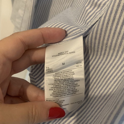 Gap men's striped shirt size M like new, 100% cotton