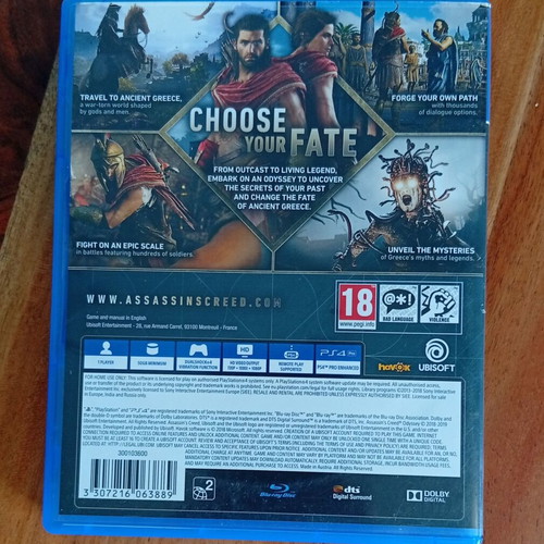 Assassins Creed Odyssey PS4 used, Ubisoft 2018