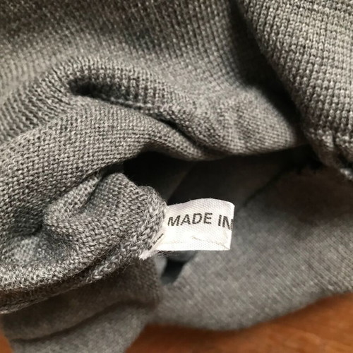 V sleeveless sweater Courrèges Homme Paris new, pure virgin wool, gray, XXL