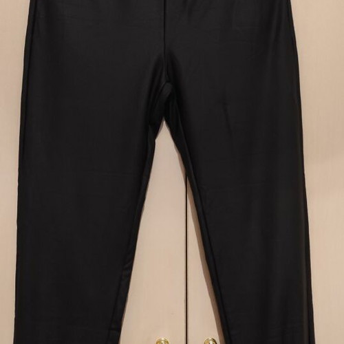 Thin black leatherette pants like new, size L