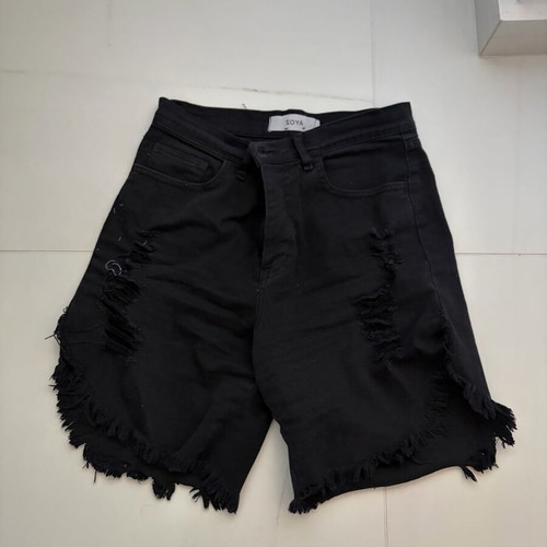 Zoya shorts with rips black like new, size S