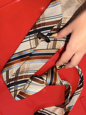 Tie, beige and brown