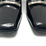 Prada mid heel leather pumps, black, size 37