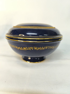 Handmade porcelain jewelry box used, decorative container