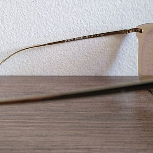 Emporio Armani EA 2075 sunglasses like new, gold butterfly frame