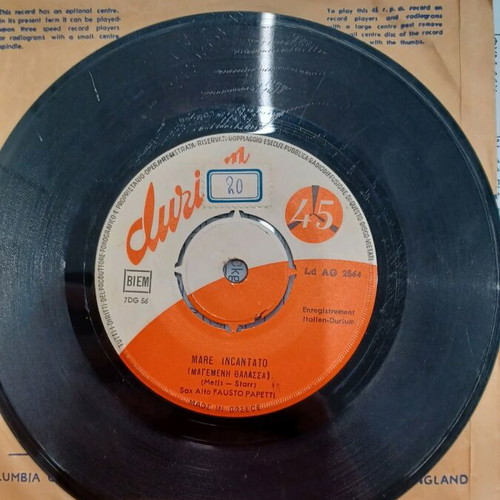 45 RPM vinyl record used