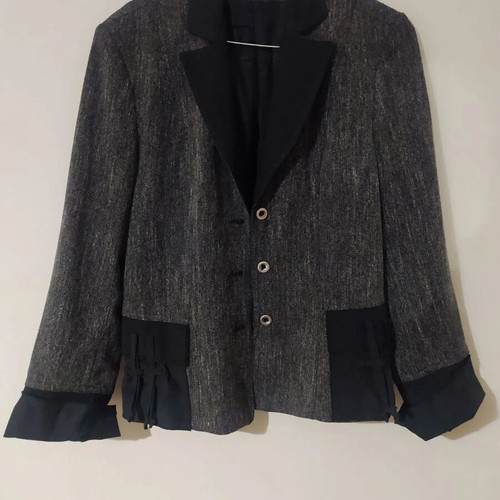 French jacket dark gray with black new, size 38