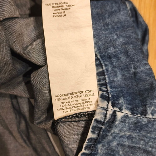 Z Girls Denim Dress Blue Cotton Size 10 Used