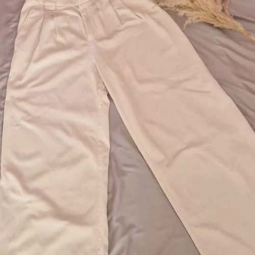 Wide Leg Denim Pants Marks & Spencer UK14 EUR42 like new, beige