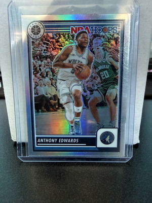 2023-24 Panini NBA Hoops Premium Stock Anthony Edwards #87 Silver Prizm new
