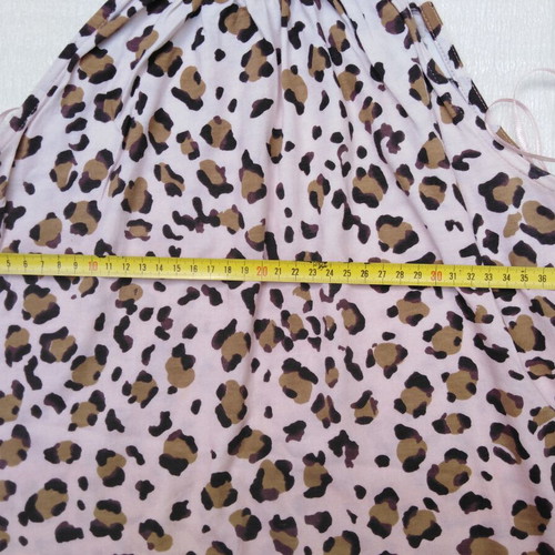Bershka Halterneck Blouse Animal Print Like New, Beige Brown
