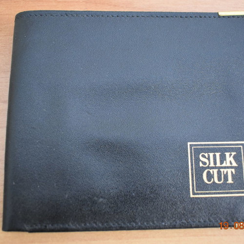 Silk Cut men's wallet unused, black leather