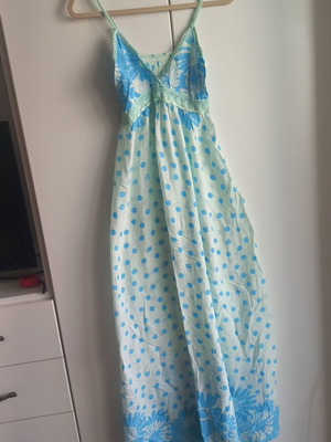 Summer maxi dress, turquoise, airy and feminine