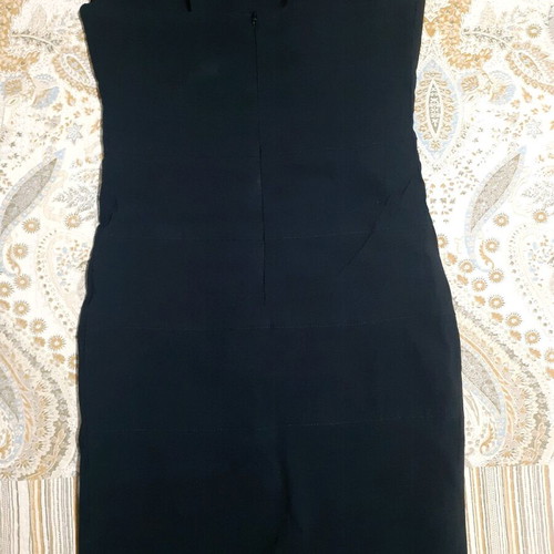 Women's fabric strapless dress size S like new, black