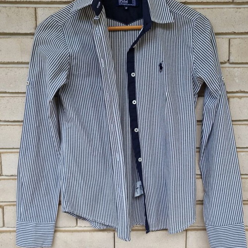 Ralph Lauren vintage women's shirt size S cotton like new black gray
