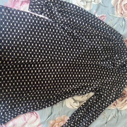 Mango satin dress with bow and slit, black, XS