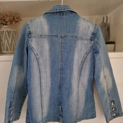Jook Way denim jacket used, blue, blazer style with buttons