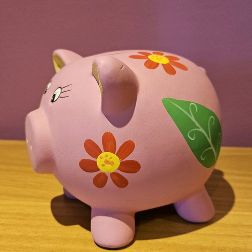 Piggy bank ceramic used without stopper