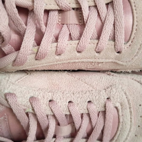 Reebok Royal Glide Ripple Double used pink suede sneakers size 39/39.5