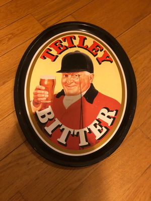 Tetley collectible promotional tray used, metal